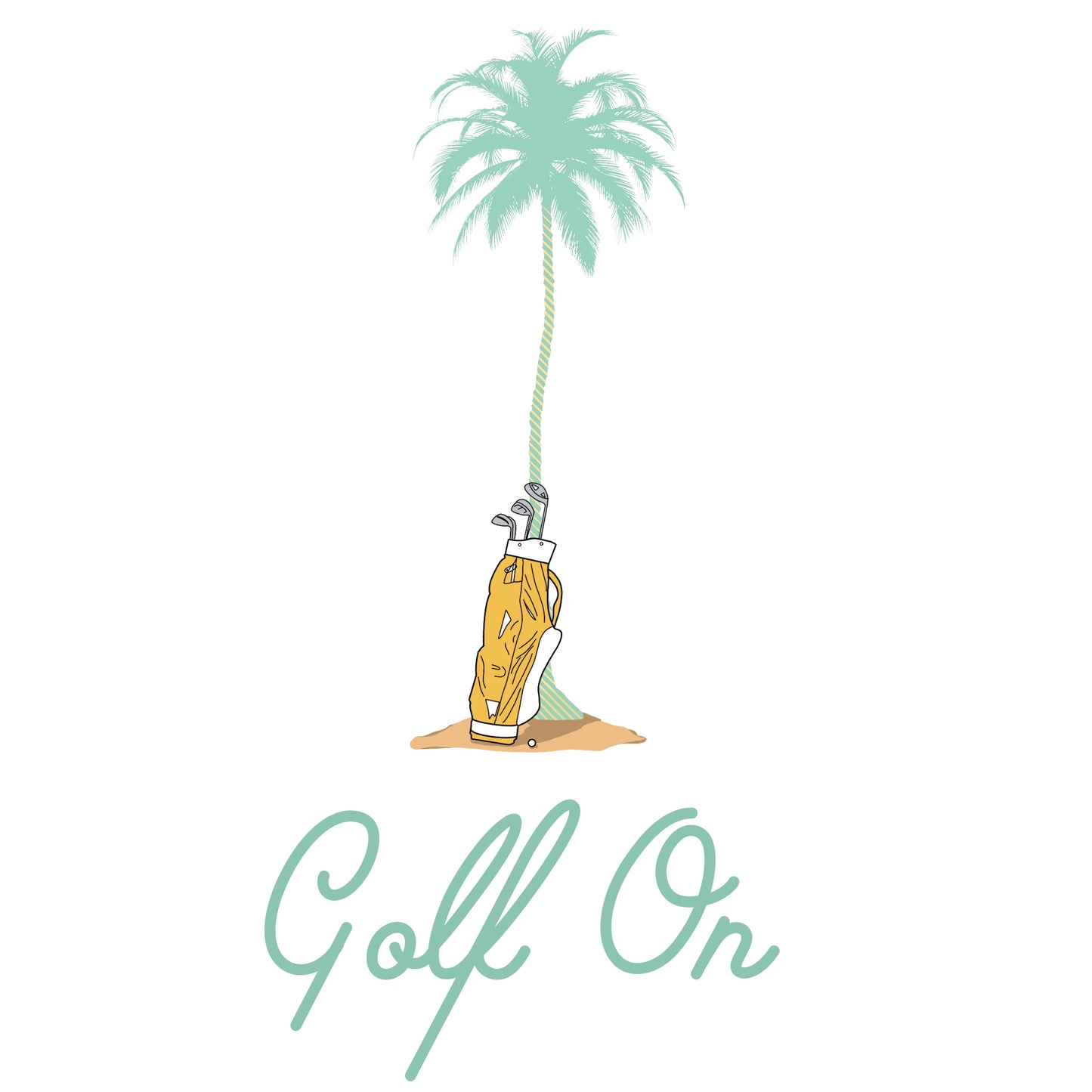 Golf On Mint Shirt